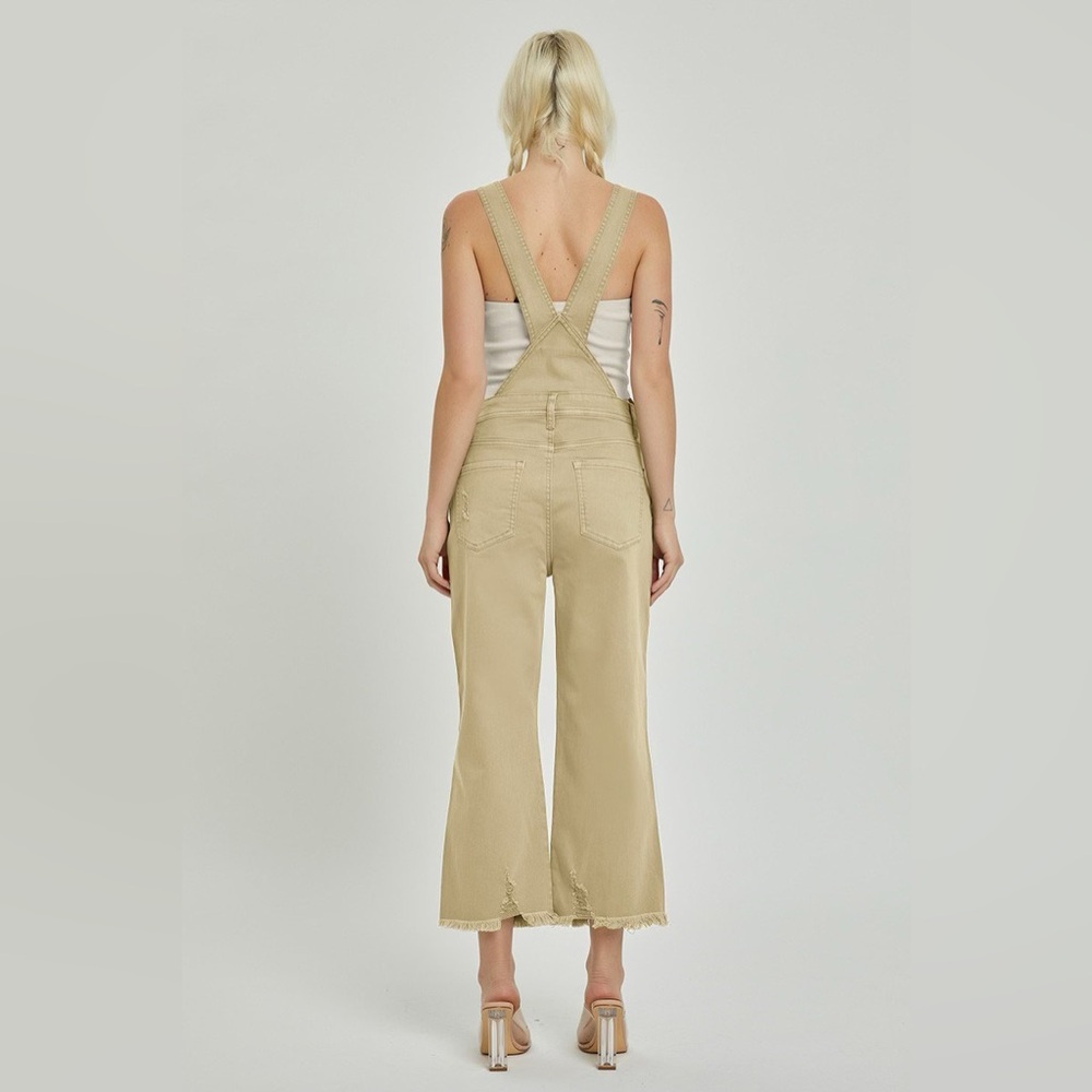 RDP5500X SAND PLUS Risen High Rise Distressed Straight Overalls - Picture 3 of 4